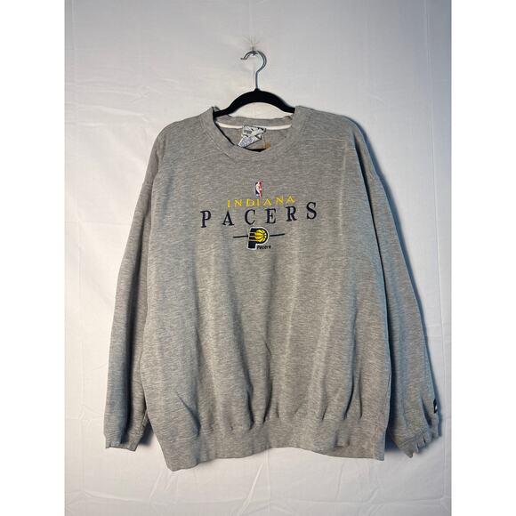 PUMA NBA INDIANA Pacers Embroidered Gray Crew Neck Pullover Sweatshirts Men's XL - Picture 1 of 4